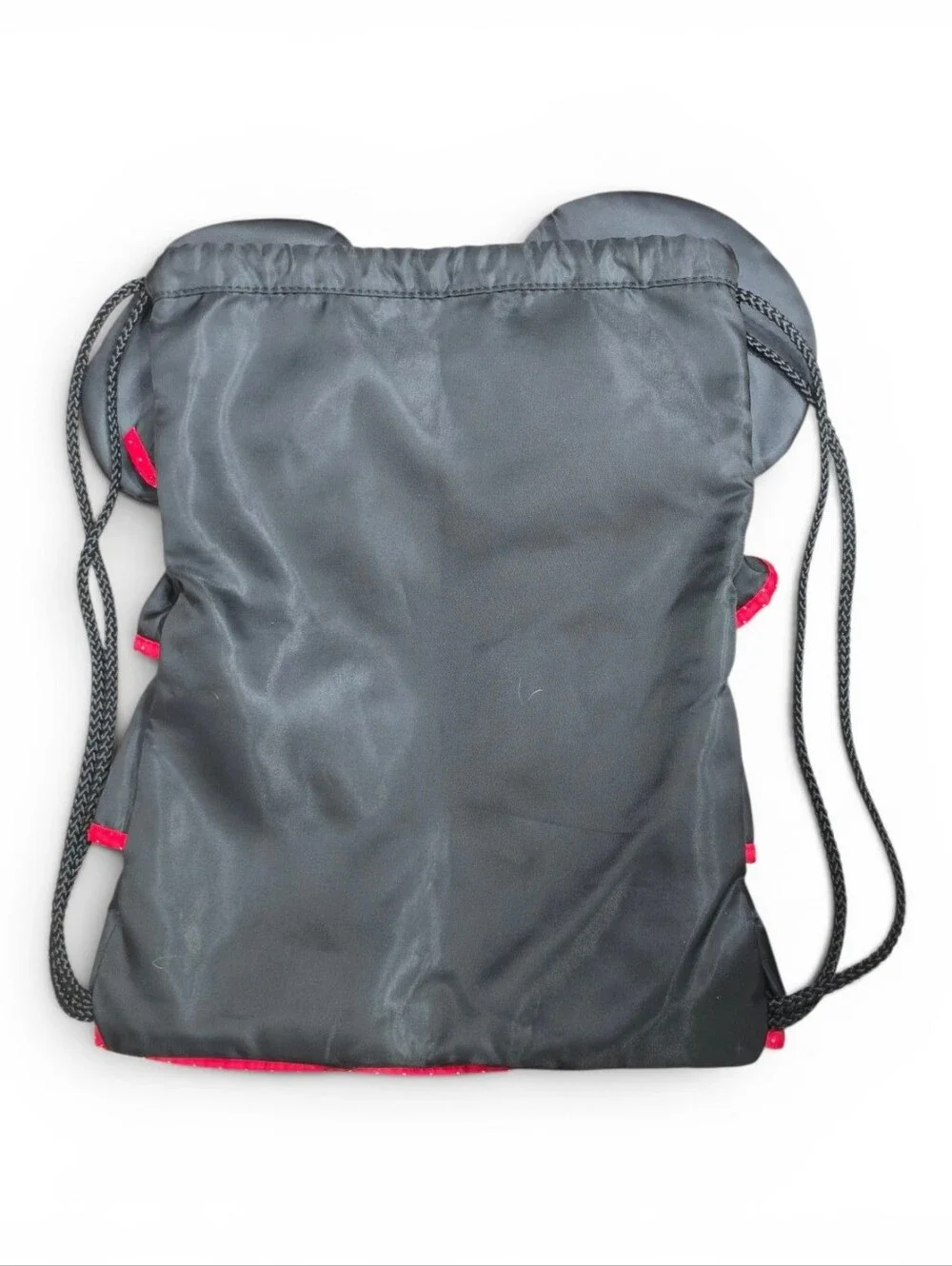 Disney Parks Minnie Mouse Ruffled Drawstring Backpack Cinch Bag Polka Dot